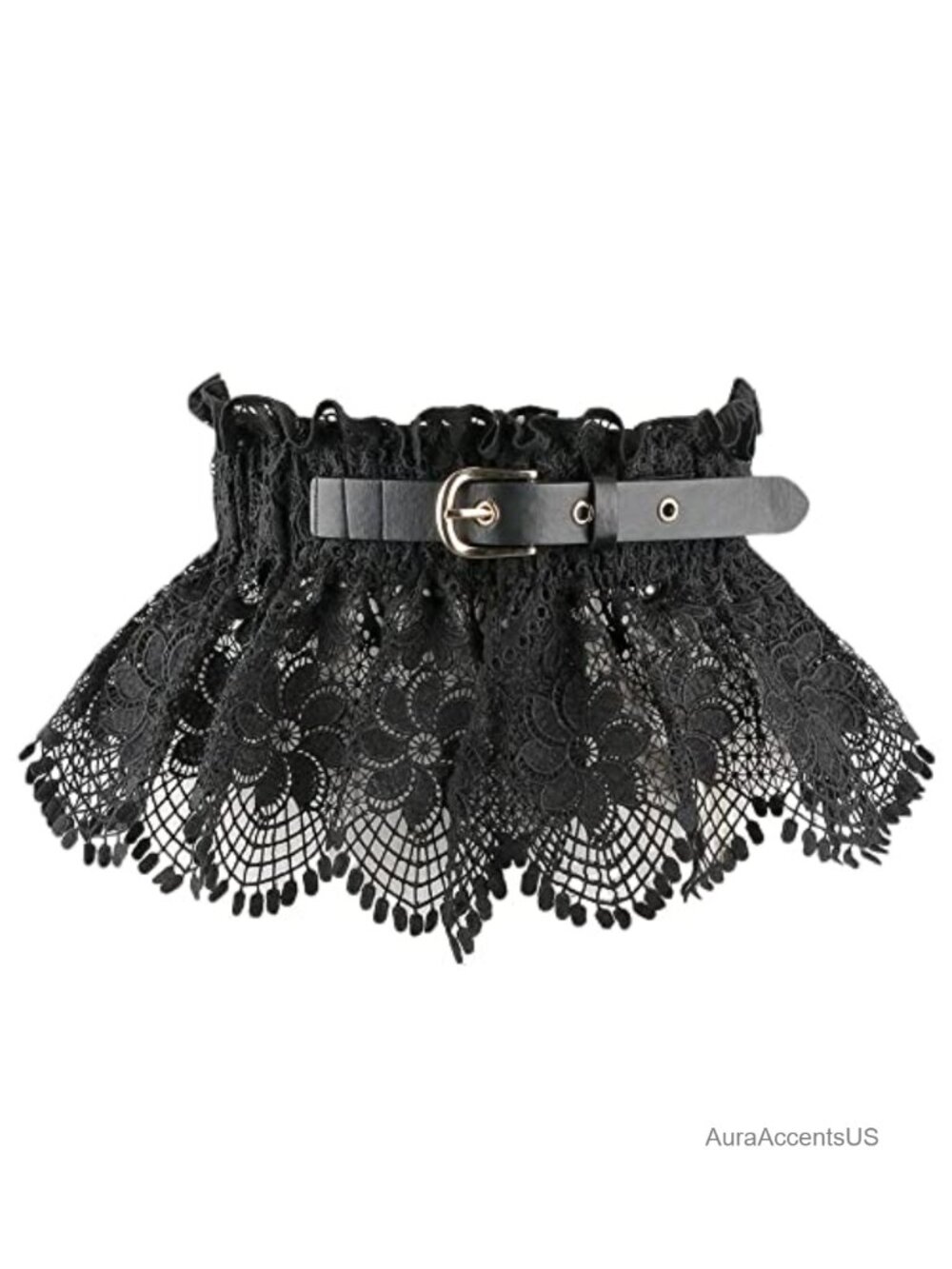 Lace Stretchy Wide Waist Dress Belt with Adjustable Tie-Up Bowknot